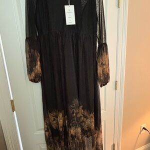 Elegant Black and Brown Women's Dress